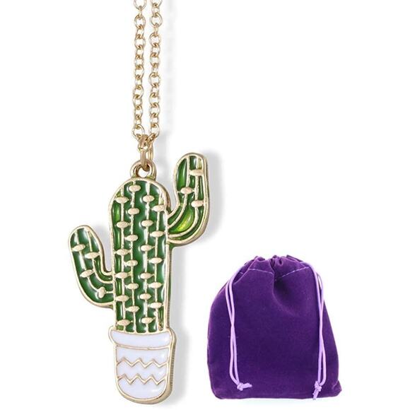 Cactus Necklace - Jewelry Cacti Charm Pendant Jewelry - Picture 1 of 5